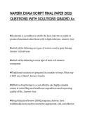 NAPSRX EXAM SCRIPT FINAL PAPER 2026 QUESTIONS WITH SOLUTIONS GRADED A&plus;