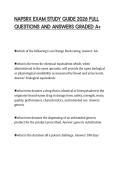 NAPSRX EXAM STUDY GUIDE 2026 FULL QUESTIONS AND ANSWERS GRADED A&plus;