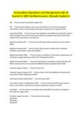 Ammunition Operations and Management with all Correct & 100&percnt; Verified Answers &vert;Already Graded A&plus;