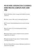 NR 439 WEEK 1 INTRODUCTION TO EVIDENCEBASED PRACTICE SUMMARY AND LEARNING OBJECTIVES 2026