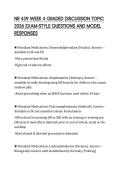 NR 439 WEEK 4 GRADED DISCUSSION TOPIC 2026 EXAM-STYLE QUESTIONS AND MODEL RESPONSES