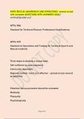 ROPE RESCUE AWARENESS AND OPERATIONS newest actual  with complete QUESTIONS WITH ANSWERS 2026&sol;&sol;  verified&sol;&sol;graded a&plus;&sol;&sol;