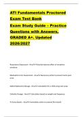 ATI Fundamentals Proctored  Exam Test Bank   Exam Study Guide &ndash; Practice  Questions with Answers&period;  GRADED A&plus;&period; Updated  2026&sol;2027 