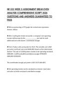 NR 533 WEEK 5 ASSIGNMENT BREAK-EVEN ANALYSIS COMPREHENSIVE SCRIPT 2026 QUESTIONS AND ANSWERS GUARANTEED TO PASS