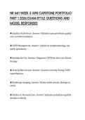 NR 661 WEEK 5 APN CAPSTONE PORTFOLIO PART 1 2026 EXAM-STYLE QUESTIONS AND MODEL RESPONSES
