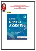 Test bank for Dental Assisting for  Modern Dental Assisting 14th Edition all chapters 1-42   Editors &colon;  Jeffrey R&period; Smitḣ & Debbie S&period; Robinson 