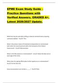 EPME Exam Study Guide &ndash;  Practice Questions with  Verified Answers&period; GRADED A&plus;&period;  Latest 2026&sol;2027 Update&period;  