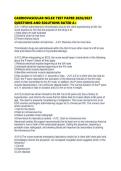 CARDIOVASCULAR NCLEX TEST PAPER 2026&sol;2027 QUESTIONS AND SOLUTIONS RATED A&plus;