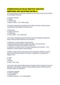 CARDIOVASCULAR NCLEX PRACTICE 2026&sol;2027 QUESTIONS AND SOLUTIONS RATED A&plus;