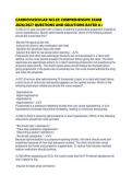 CARDIOVASCULAR NCLEX COMPREHENSIVE EXAM 2026&sol;2027 QUESTIONS AND SOLUTIONS RATED A&plus;