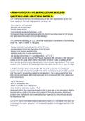 CARDIOVASCULAR NCLEX FINAL EXAM 2026&sol;2027 QUESTIONS AND SOLUTIONS RATED A&plus;