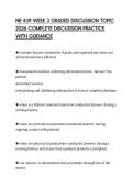NR 439 WEEK 3 GRADED DISCUSSION TOPIC 2026 COMPLETE DISCUSSION PRACTICE WITH GUIDANCE