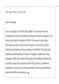 MSF Basic Rider Course ACTUAL EXAM LATEST UPDATE THIS YEAR QUESTIONS AN DETAILED ANSWERS&lowbar;compressed