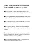 NR 439 WEEK 3 PROBLEM PICOT EVIDENCE SEARCH COMPLETE STUDY GUIDE 2026