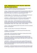 HTML COMPREHENSIVE EXAM 2026&sol;2027 QUESTIONS AND SOLUTIONS RATED A&plus;