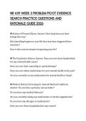NR 439 WEEK 3 PROBLEM PICOT EVIDENCE SEARCH PRACTICE QUESTIONS AND RATIONALE GUIDE 2026