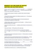 MINNESOTA CNA CORE EXAMS SET 2026&sol;2027 QUESTIONS AND SOLUTIONS RATED A&plus;