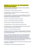 MINNESOTA CNA 2026&sol;2027 TEST PAPER QUESTIONS AND SOLUTIONS RATED A&plus;