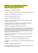 MINNESOTA CNA COMPREHENSIVE 2026&sol;2027 QUESTIONS AND SOLUTIONS RATED A&plus;