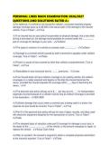 PERSONAL LINES MAIN EXAMINATION 2026&sol;2027 QUESTIONS AND SOLUTIONS RATED A&plus;