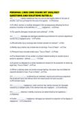 PERSONAL LINES CORE EXAMS SET 2026&sol;2027 QUESTIONS AND SOLUTIONS RATED A&plus;