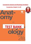 Test bank for Anatomy and Physiology 2nd Edition  by openstax&comma; Chapter 1 to 28