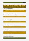 Role of AI in EEE Questions and Correct  Answers&sol; Latest Update &sol; Already Graded 