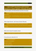 Law CCIFP Questions and Correct  Answers&sol; Latest Update &sol; Already Graded