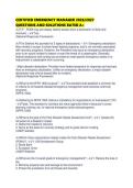 CERTIFIED EMERGENCY MANAGER 2026&sol;2027 QUESTIONS AND SOLUTIONS RATED A&plus;