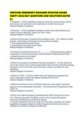 CERTIFIED EMERGENCY MANAGER UPDATED EXAMS SCRIPT 2026&sol;2027 QUESTIONS AND SOLUTIONS RATED A&plus;