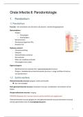 Samenvatting orale infectie 2 parodontologie - Veronique Christiaens en Katrijn Saerens