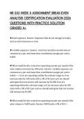 NR 533 WEEK 5 ASSIGNMENT BREAK-EVEN ANALYSIS CERTIFICATION EVALUATION 2026 QUESTIONS WITH PRACTICE SOLUTION GRADED A&plus;