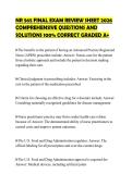 NR 565 FINAL EXAM REVIEW SHEET 2026 COMPREHENSIVE QUESTIONS AND SOLUTIONS 100&percnt; CORRECT GRADED A&plus;