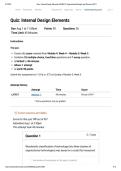 BUSI 610&vert; Quiz 3 &vert;Internal Design Elements&vert; Questions and answers &vert; Updated RATED A&plus; &vert; 2026 &vert; NEW 