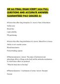 NR 565 FINAL EXAM SCRIPT 2026 FULL QUESTIONS AND ACCURATE ANSWERS GUARANTEED PASS GRADED A&plus;