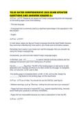 TELUS RATER COMPREHENSIVE 2026 EXAM UPDATED QUESTIONS AND ANSWERS GRADED