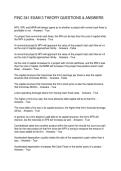 FINC 341 EXAM 3 THEORY QUESTIONS & ANSWERS