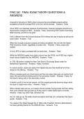 FINC 341- FINAL EXAM THEORY QUESTIONS & ANSWERS