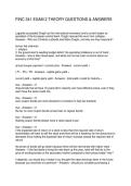 FINC 341 EXAM 2 THEORY QUESTIONS & ANSWERS