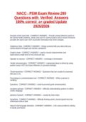 NACC - PSW Exam Review 200 Questions with  Verified  Answers 100&percnt; correct  a&plus; graded Update 2025&sol;2026