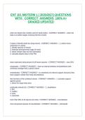 ENT 101 MIDTERM 1  QUESTIONS WITH   CORRECT  ANSWERS  100&percnt; A&plus;  GRADED UPDATED 2026