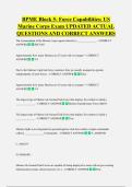 BPME Block 5- Force Capabilities&colon; US  Marine Corps Exam UPDATED ACTUAL  QUESTIONS AND CORRECT ANSWERS