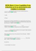 BPME Block 5- Force Capabilities Exam  UPDATED ACTUAL QUESTIONS AND  CORRECT ANSWERS