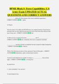 BPME Block 5- Force Capabilities&semi; U&period;S  Army Exam UPDATED ACTUAL  QUESTIONS AND CORRECT ANSWERS