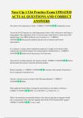 Nace Cip 1 Cbt Practice Exam UPDATED  ACTUAL QUESTIONS AND CORRECT  ANSWERS