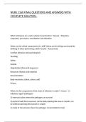 NURS 1160 FINAL QUESTIONS AND ANSWERS WITH COMPLETE SOLUTION&period;