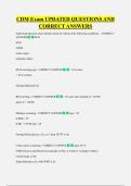 CDM Exam UPDATED QUESTIONS AND  CORRECT ANSWERS