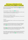 PNC4 Exam 1 UPDATED ACTUAL  QUESTIONS AND CORRECT ANSWERS
