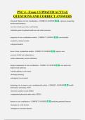 PNC 4 - Exam 1 UPDATED ACTUAL  QUESTIONS AND CORRECT ANSWERS