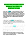 NY Life&comma; Accident&comma; and Health Insurance  Agent&sol;Broker Exam Series 17-55&vert;  QUESTIONS&vert; GRADED A